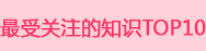 最受关注的知识TOP10